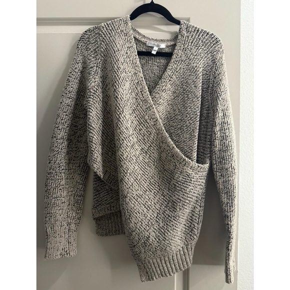 SOLD - Derek Lam Gray Crossover Sweater - Picture 3 of 5